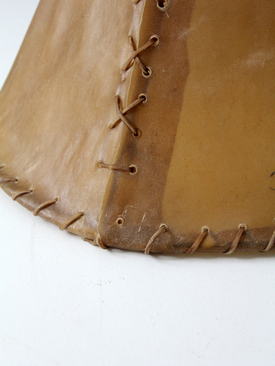 vintage hide lamp shade