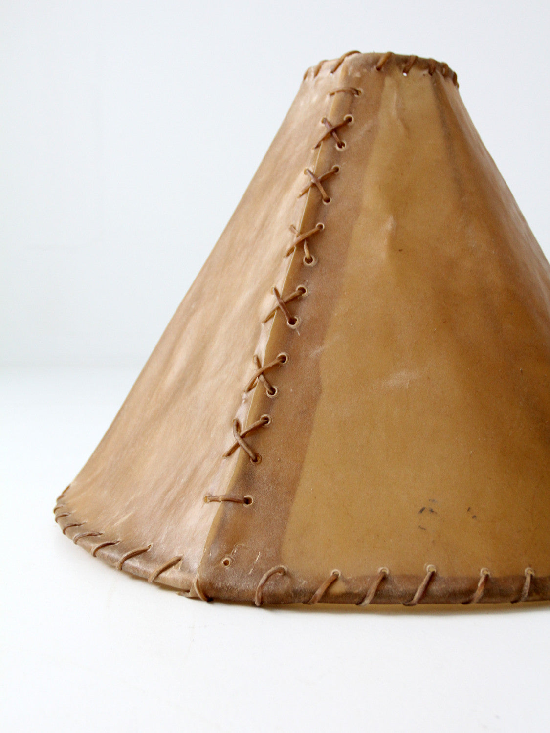 vintage hide lamp shade