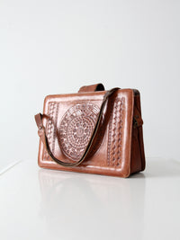vintage tooled leather bag