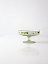 vintage 30s painted satin glass candy dish