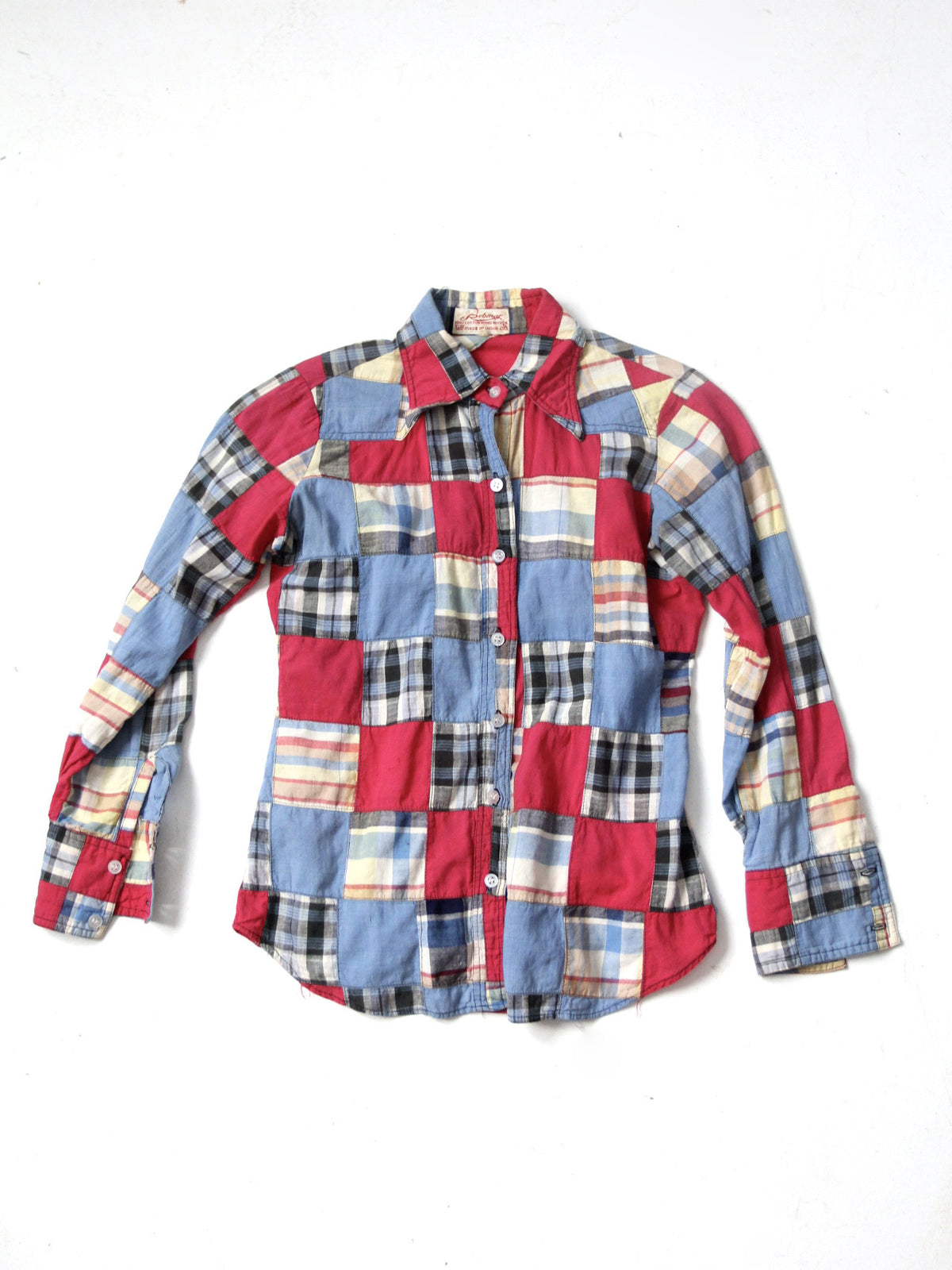 vintage 70s patchwork shirt