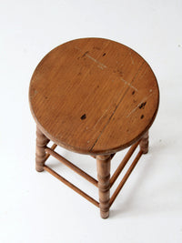 antique primitive wooden stool