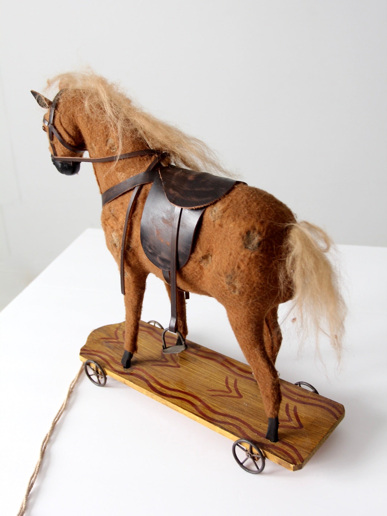 antique horse pull toy