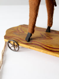 antique horse pull toy
