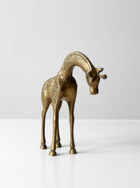 mid-century brass giraffe