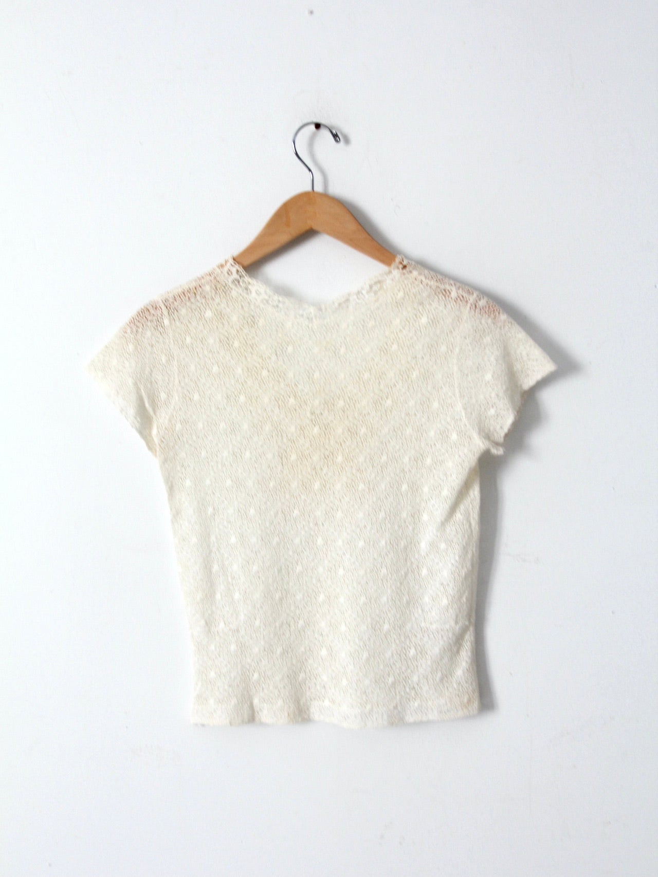 vintage white lace blouse
