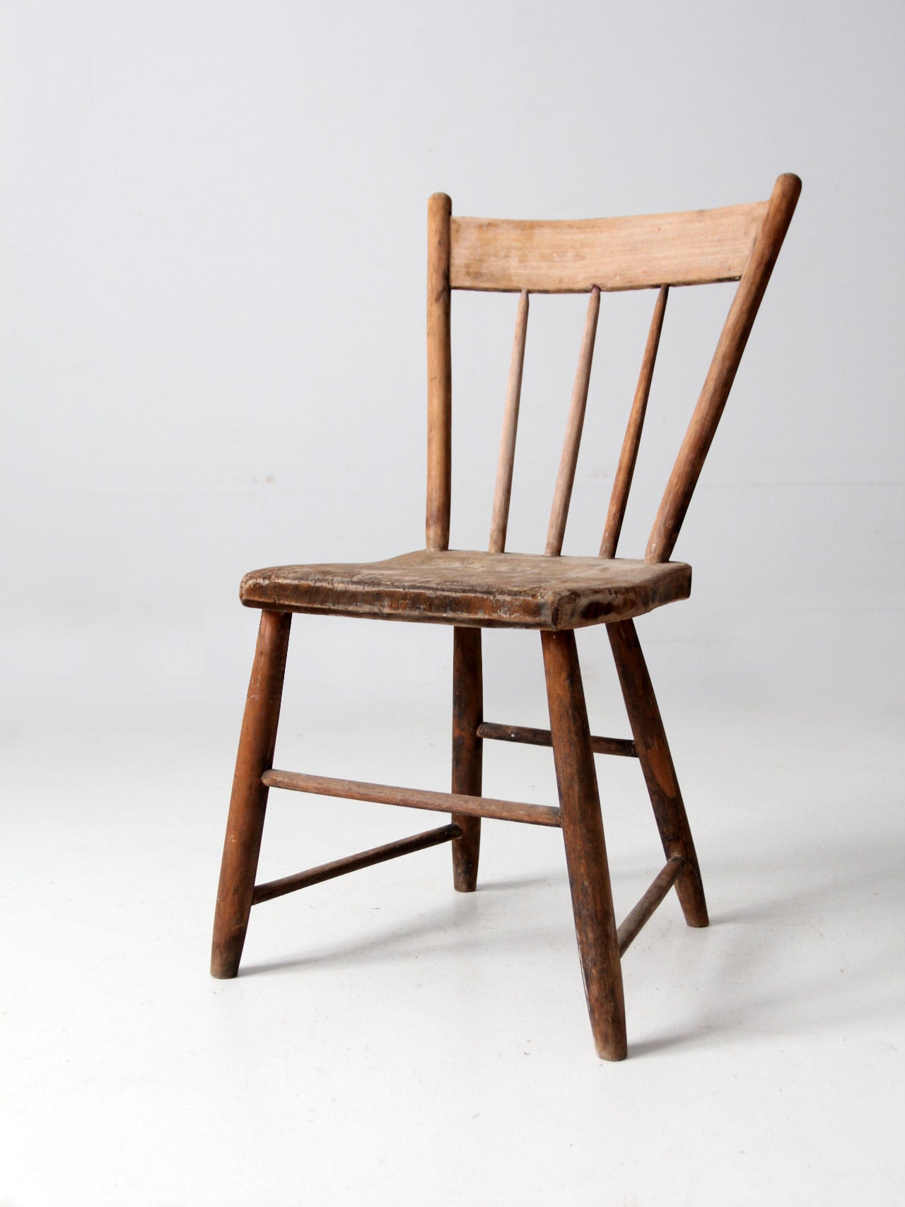 antique plank seat chair – 86 Vintage