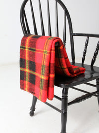 vintage plaid throw blanket