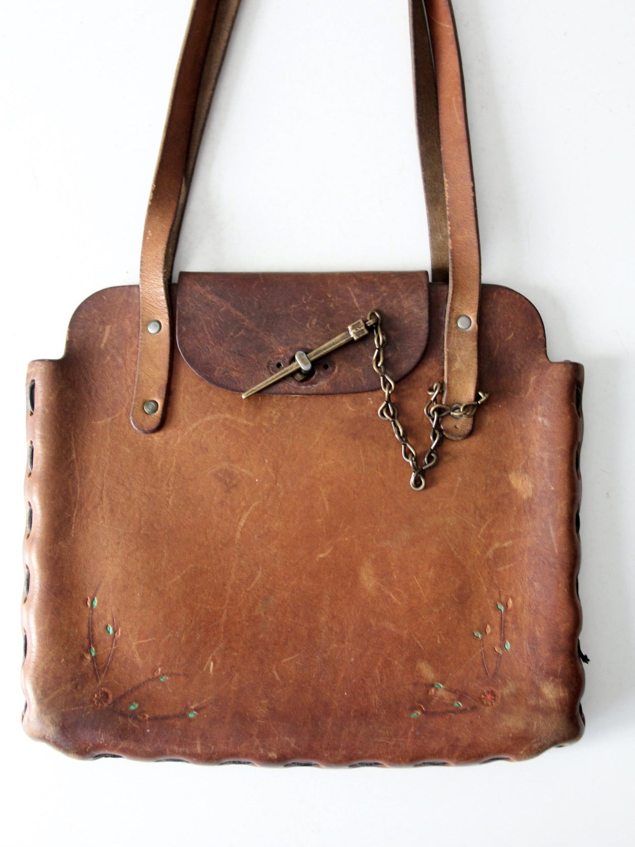 Hippie leather purse deals