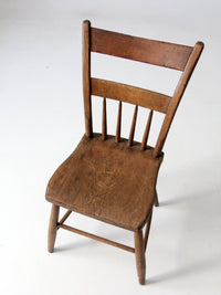 antique plank seat chair