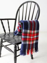 vintage plaid throw blanket