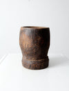 antique wooden mortar