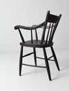 antique stencil back arm chair