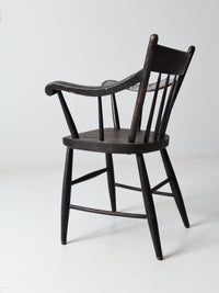 antique stencil back arm chair