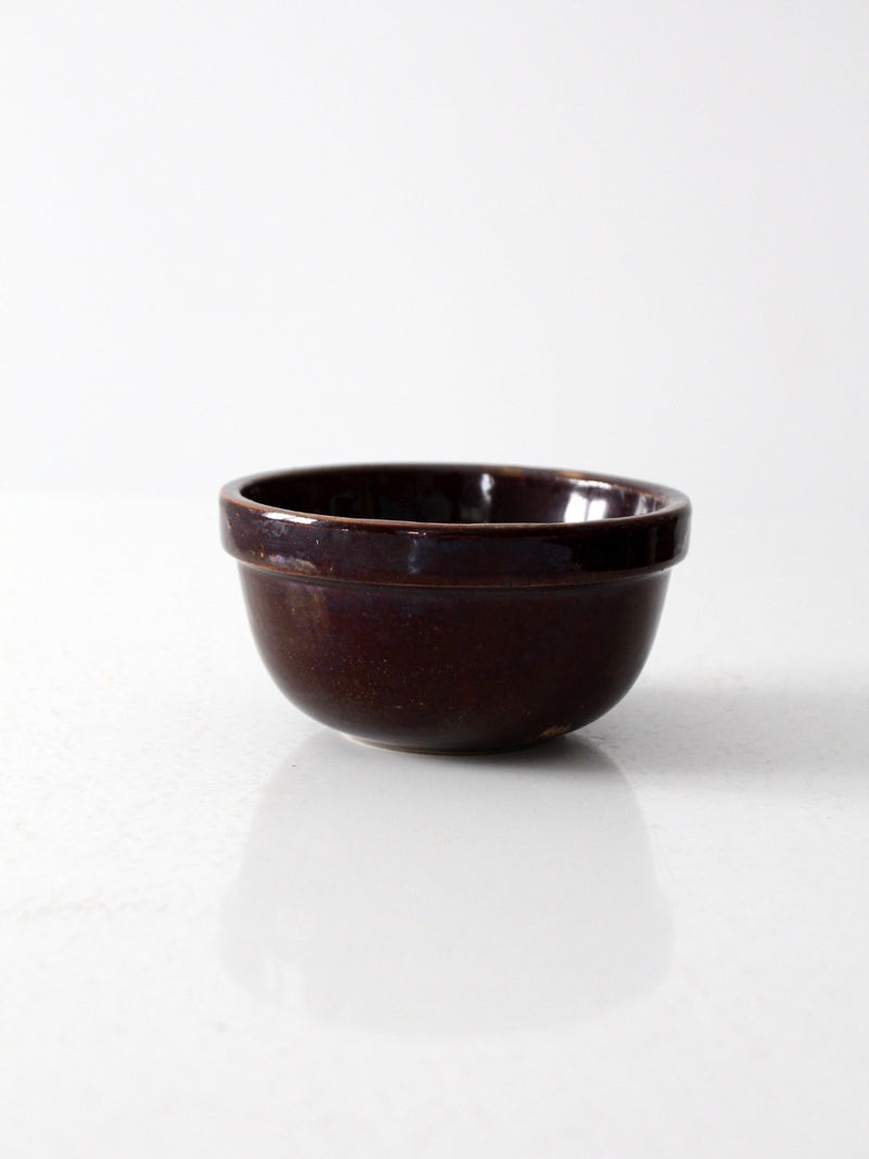 antique brown stoneware bowl