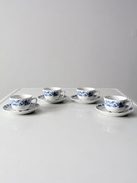 vintage Porsgrund porcelain tea cup and saucer sets
