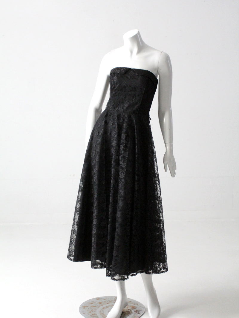 vintage 90s black lace strapless dress 86 Vintage vintage 90s black lace strapless dress 86 Vintage
