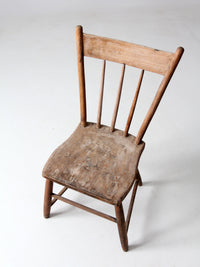 antique plank seat chair