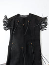vintage suede leather fringe dress