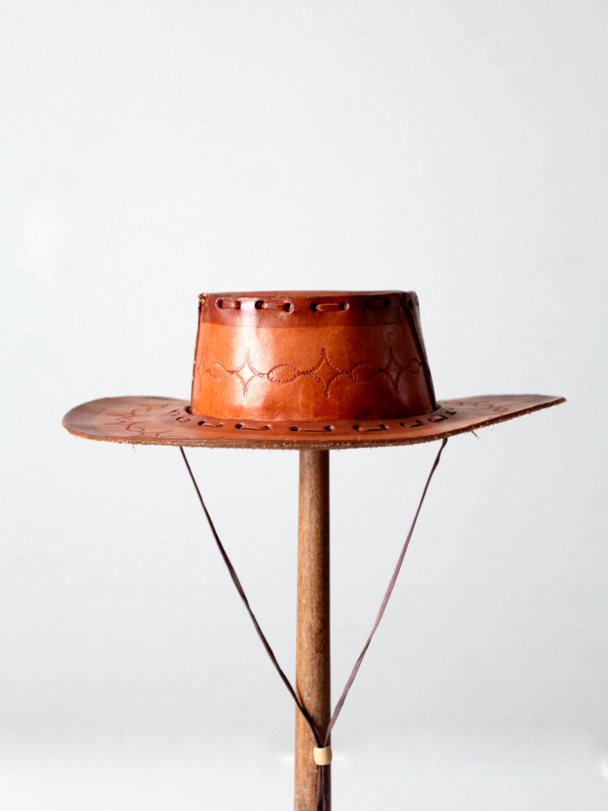 Midcentury leather hat Vintage Leather Spitfire main image 2