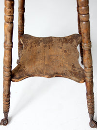 antique claw foot side table