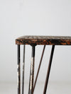 mid-century hairpin leg iron table