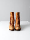 Edwardian leather side button boots