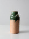 vintage Italian terra cotta drip glaze vase