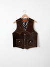 vintage 70s men's suede vest