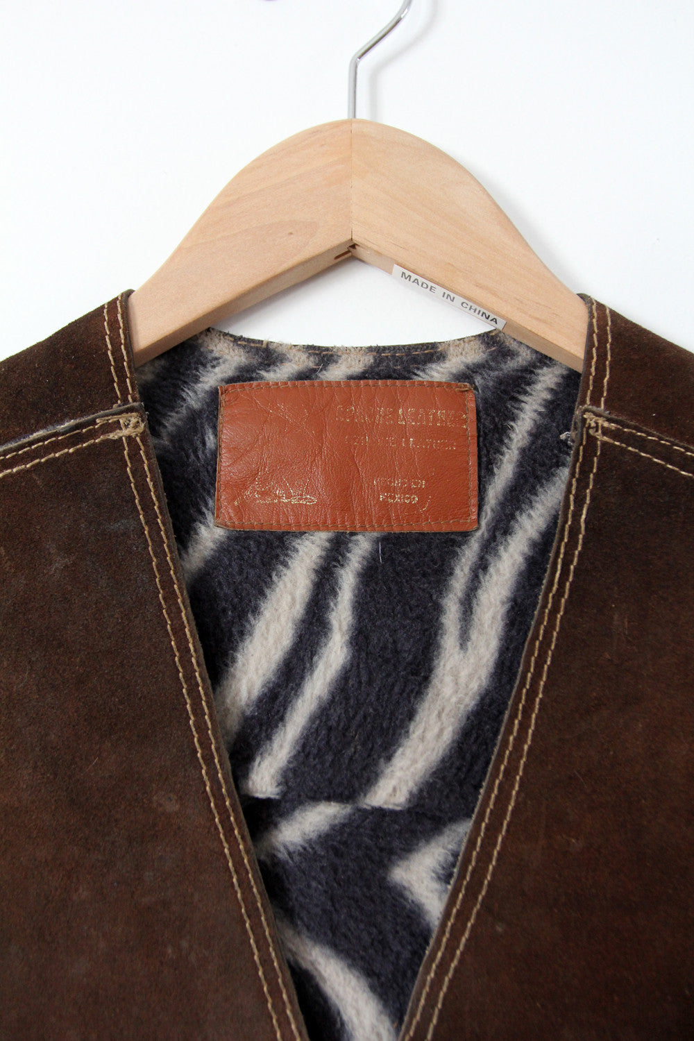 vintage 70s men's suede vest