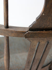 antique Windsor rocking chair with rush seat