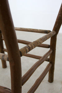 antique rustic hickory chair