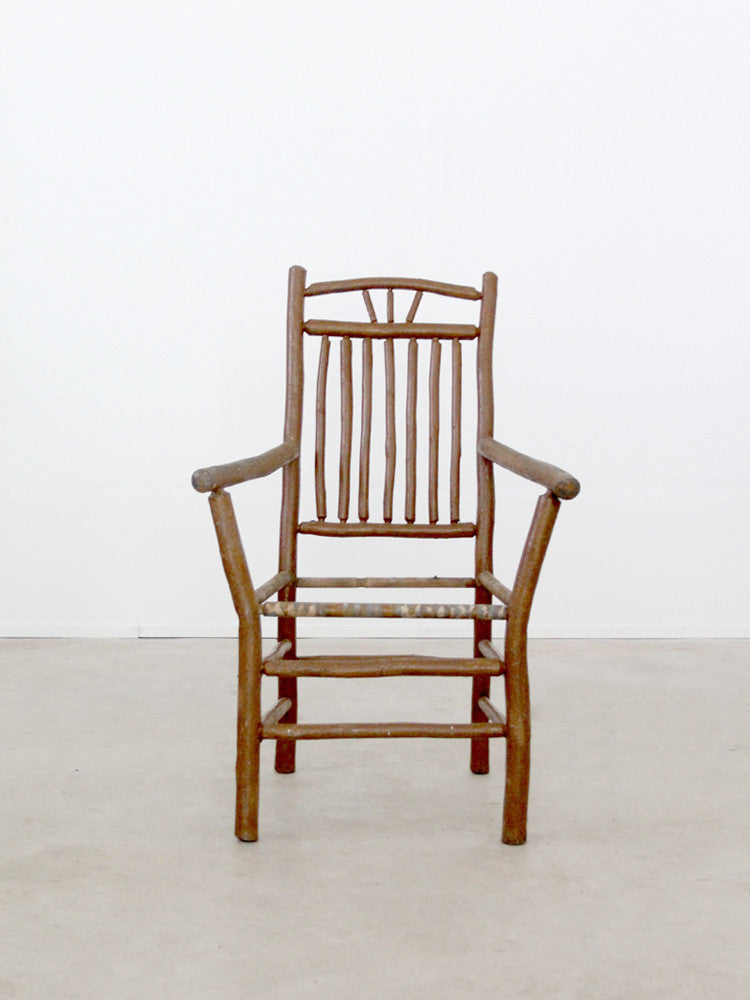 antique rustic hickory chair