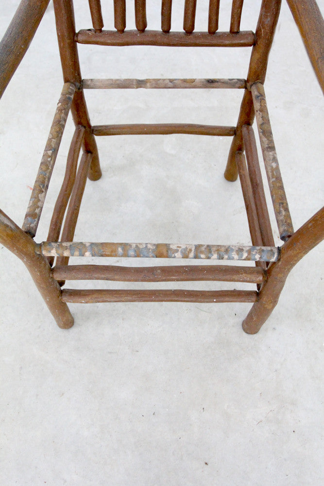 antique rustic hickory chair