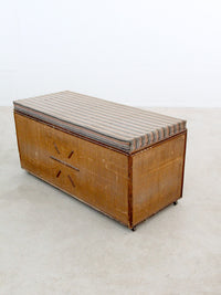 vintage trunk bench