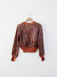 vintage sequin cardigan sweater