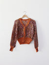 vintage sequin cardigan sweater