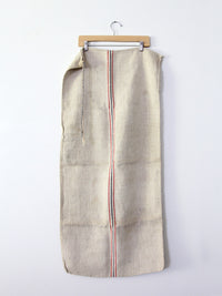 antique european grain sack / homespun farm bag