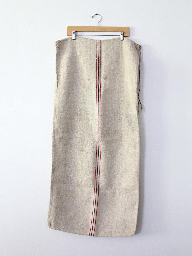 antique european grain sack / homespun farm bag