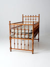 antique Victorian wooden frame bed