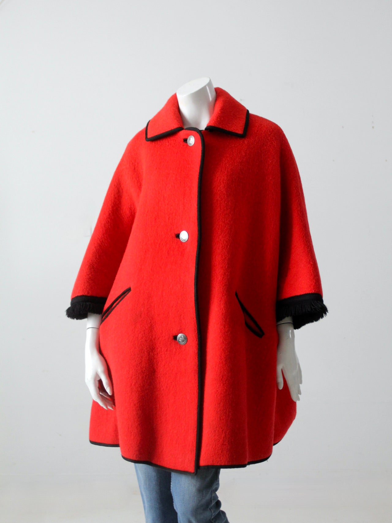 vintage Loden cape coat