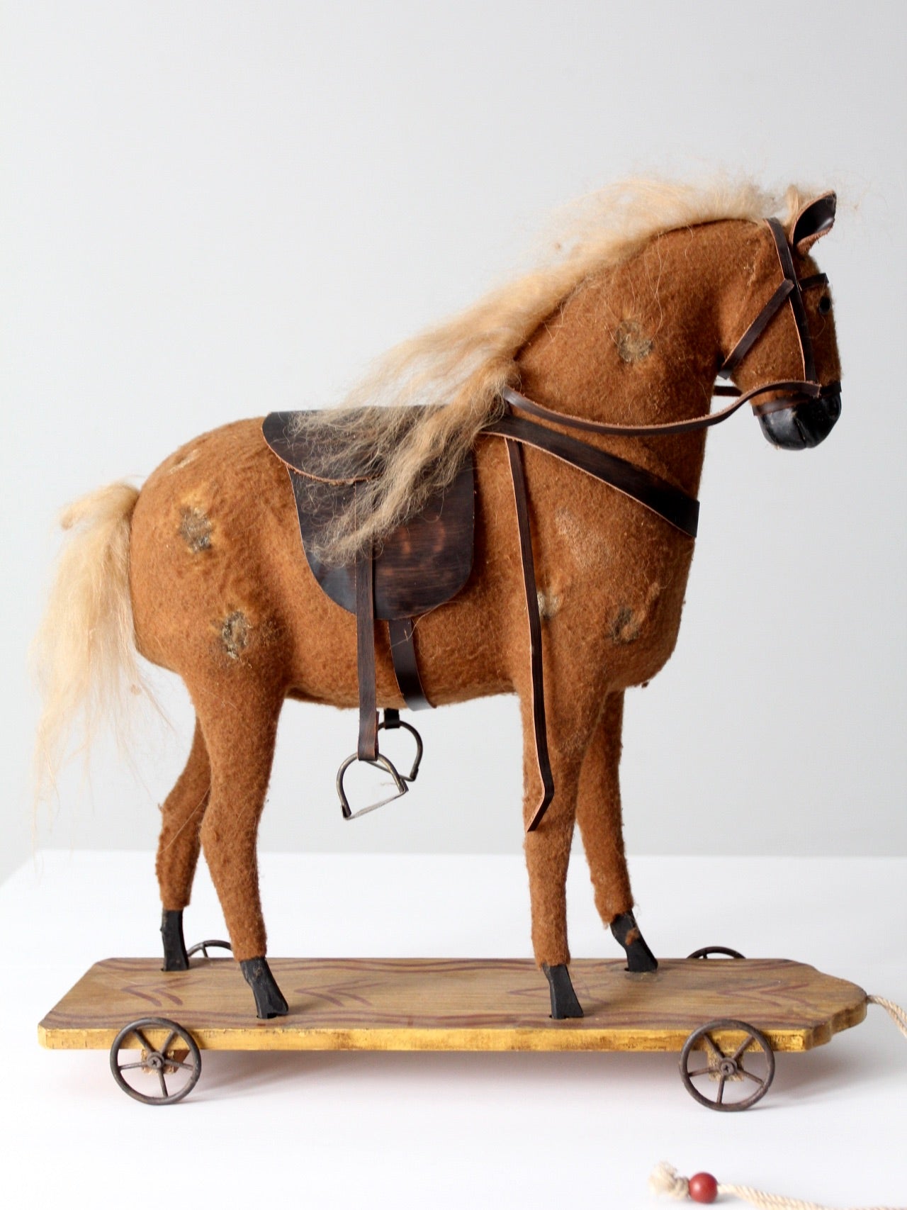 antique horse pull toy