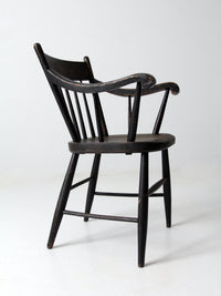 antique stencil back arm chair