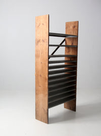 vintage wood & galvanized metal shelf