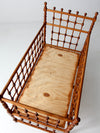 antique Victorian wooden frame bed