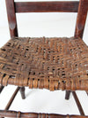 antique splint weave seat chair