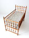 antique Victorian wooden frame bed