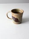 vintage moose studio pottery mug