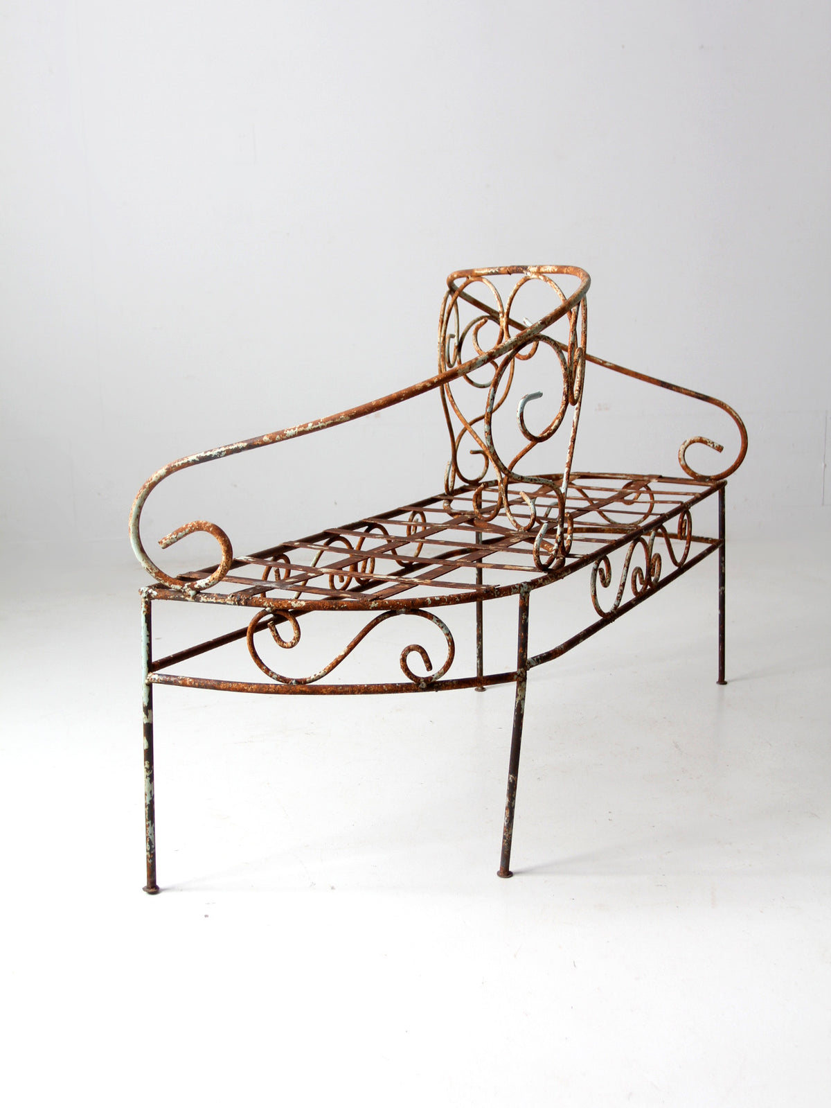 antique iron tete-a-tete conversation bench