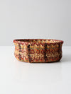 vintage woven basket bowl